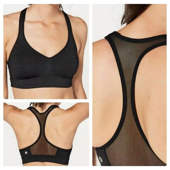 Lululemon Most Popular HARD-TO-FIND BLACK Speed Up Bra Anti-Stink Size 4 - Picture 1 of 13